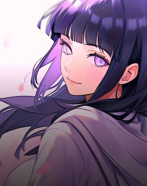 ❤️Hinata is posting Hinata Hyuga, Anime Character, Black Hair, Purple, Hair, Anime, Blue, Black