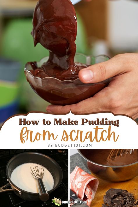 Homemade Desserts From Scratch, Homemade Pudding Recipe, Chocolate Pudding From Scratch, Homemade Chocolate Pudding Recipe, How To Make Pudding, Pudding From Scratch, Homemade Chocolate Pudding, Dessert From Scratch, Chocolate Pudding Recipes