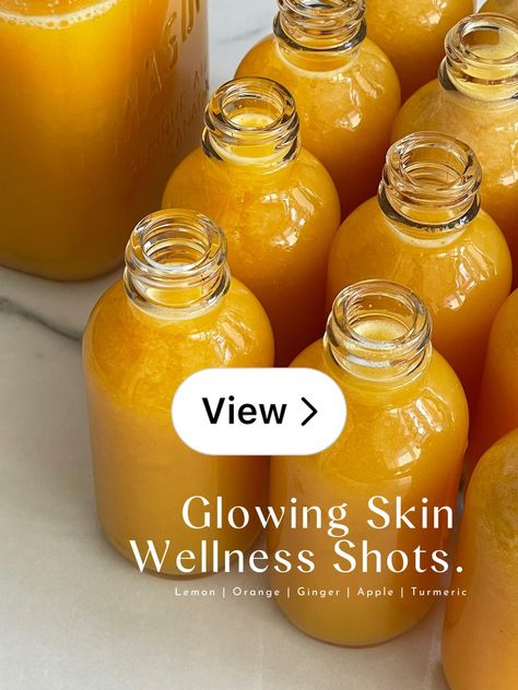 Glow Shots, Turmeric Shots, Wellness Shots, Shot Recipes, Juicing For Health, Creamy Potato, Ground Turmeric, Juice Cleanse, Skin Food