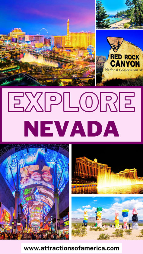 Planning a trip to Nevada? In this Nevada travel guide, find the best things to do in Nevada. Check out places to visit in Nevada | Nevada things to do | Places in Nevada | Attractions in Nevada | Landmarks in Nevada | Sights in Nevada | Activities in Nevada | What to do in Nevada | Things To Do in Las Vegas | Vegas attractions #Nevada #Vegas #LasVegas #attractionsofamerica Bellagio Fountains, Las Vegas Attractions, Vegas Attractions, Nevada Travel, Hoover Dam, Vegas Casino, Famous Places, Las Vegas Nevada, Lake Tahoe