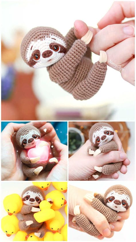 Cute Sloth Crochet Pattern Free, Crochet Sloths Free Pattern, Sloth Amigurumi Pattern, Crocheted Sloth Free Pattern, Crochet Sloth Hat, Sloth Free Crochet Pattern, Sloth Pattern Crochet, Sloth Crochet Pattern Free Amigurumi, Amigurumi Sloth Free Pattern