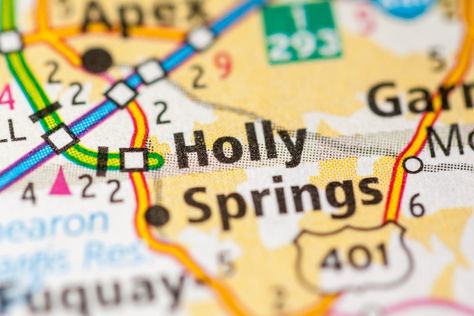 Holly Springs, North Carolina on Map Best Places To Live In North Carolina, Holly Springs Nc, Living In North Carolina, Retirement Living, Western Nc, Places To Live, We're Moving, North Carolina Homes, Krispy Kreme