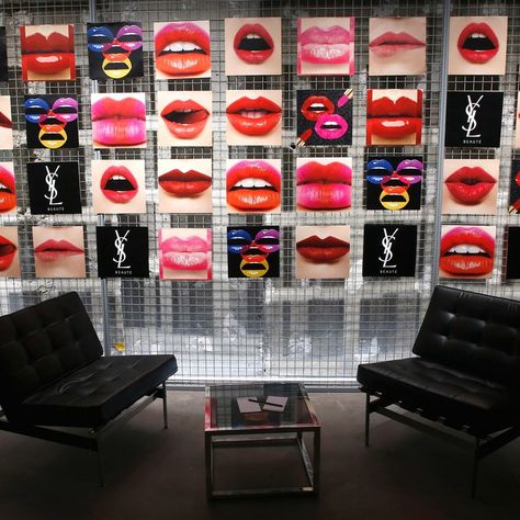 Ysl Store Interior, Ysl Store, Tv Set Up, Beauty Exhibition, Hotel In Paris, Store Window Displays, Small Balcony Design, Valentine Theme, Glow Foundation