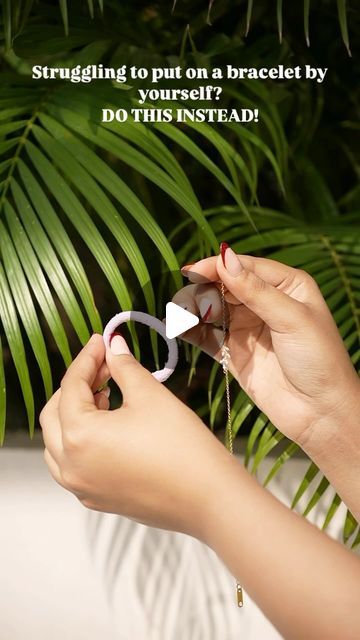 ELINOR JEWELS®️ | WATERPROOF JEWELLERY STORE on Instagram: "Here’s a simple hack to put your bracelet on all by yourself. Try this—it’s a game-changer!

#elinor #elinorjewels #jewellery #explore #new #waterproof #trendingnow #demifine #gamechanger #hack #hacks #hackinstagram #jewelleryhack" Style Hacks, Jewellery Store, Waterproof Jewelry, Simple Tricks, Game Changer, Trending Now, Jewelry Stores, Bracelet, On Instagram