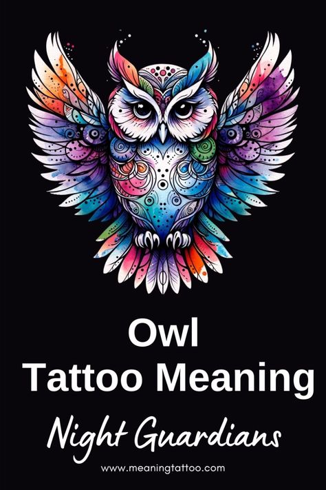 Are you drawn to the protective aura of owl tattoos? Uncover how these nocturnal guardians symbolize not just wisdom but also protection and guidance through life's mysteries. Learn about the diverse interpretations of owl tattoos and their role as spiritual protectors. Click to discover more and follow us for more insights. Celtic Owl Tattoo Design, Protection Tattoo Spiritual, Owl Dreamcatcher Tattoo, Snowy Owl Tattoo, Owl Neck Tattoo, Spirit Animal Tattoo, Owl Tattoo Chest, Feathers Tattoo, Owl Eye Tattoo