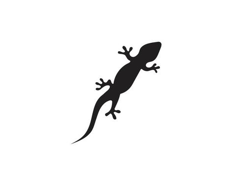 Gecko Silhouette, Small Lizard, Gecko Tattoo, Lizard Design, Lizard Tattoo, Colorful Lizards, Phrase Tattoos, Small Lizards, Silhouette Tattoos