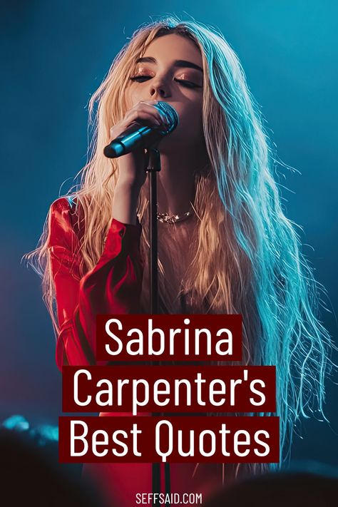 Sabrina Carpenter's best quotes that capture her thoughts on self-love, individuality, perseverance, and personal growth. via @SeffSaid Sabrina Carpenter Captions Instagram, Sabrina Carpenter Instagram Captions, Sabrina Carpenter Captions, Sabrina Carpenter Drawing, Sabrina Carpenter Quotes, Carpenter Quotes, Yearbook Quotes Inspirational, Carpenter Quote, Carpenter Aesthetic