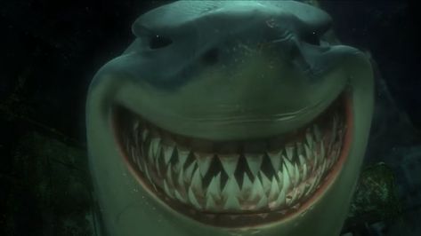 Nemo Bruce, Creepy Aesthetic, Theatre Faces, Finding Nemo 2003, Evil Villains, Film Disney, Mass Media, Lean On, Funny Picture