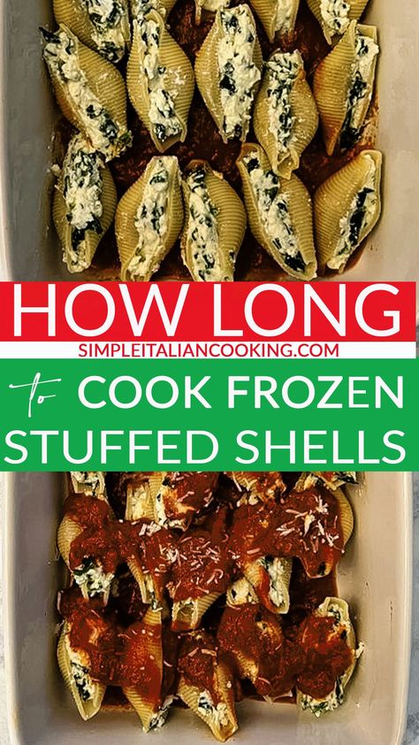 Freezing Stuffed Shells, Frozen Stuffed Shells Recipe, Make Ahead Stuffed Shells, Large Shells Recipe, Frozen Stuffed Shells, Frozen Casserole, Jumbo Shells Stuffed, Jumbo Shell Recipes, Baked Stuffed Shells