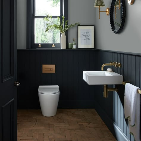 Utility Toilet, Toilet Makeover, Down Stairs Toilet, Downstairs Toilet Ideas, Understairs Toilet, Guest Wc, Cloakroom Ideas, Traditional Toilet, Small Downstairs Toilet