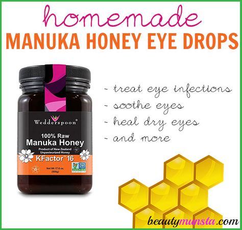 Not long ago, I shared a recipe for a DIY Eye Spray using Raw Honey. Now I want to share something even more powerful and that’s DIY manuka honey eye drops! Manuka honey is the best type of honey out there. It’s got extremely potent antibacterial effects and a high nutrient content that makes it … Natural Beauty Hacks, Manuka Honey Benefits, Logo Eye, Honey Eyes, Manuka Oil, Natural Beauty Routine, Honey Drops, Eye Infections, Natural Beauty Diy