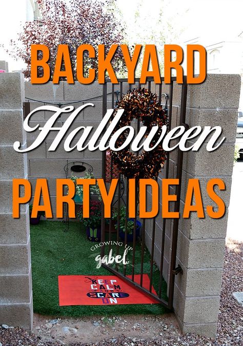 Throwing A Halloween Party, Halloween Party Ideas Family Friendly, Kids Outdoor Halloween Party, Halloween Outdoor Party Decor, Low Key Halloween Party, Pumpkin Carving Party Decorations, Halloween Pool Party Ideas, Halloween Party For Teenagers, Halloween Backyard Party Decorations