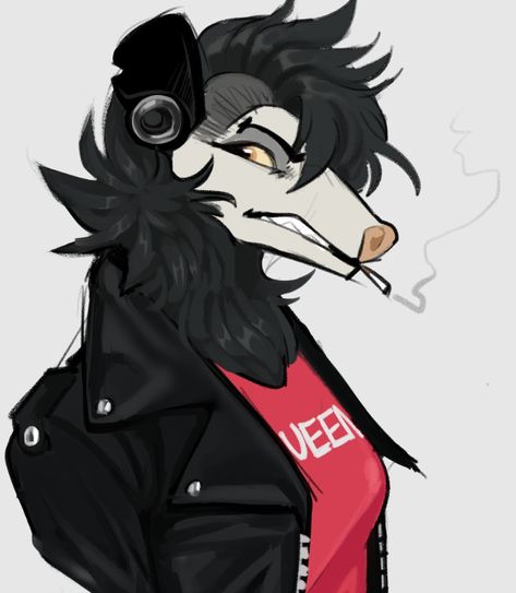 Possum Oc Art, Grunge Fursona, Reptile Fursona, Goth Fursona, Opossum Character, Pig Fursona, Opossum Fursuit, Racoon Fursona, Possum Character