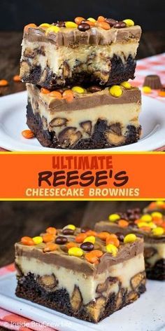 Puding Pisang, The Best Brownies Ever, Peanut Butter Cheesecake Brownies, Best Brownies Ever, Reeses Cheesecake, The Best Brownies, Cheesecake Brownie, Brownie Cheesecake, Peanut Butter And Chocolate