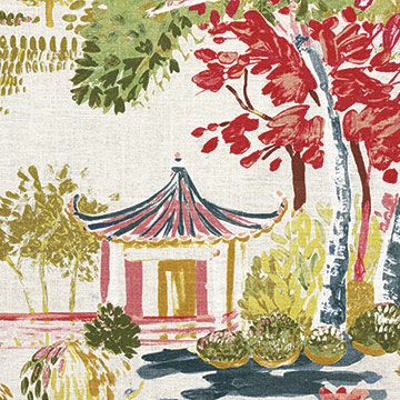 Fabrics - Eastern Accents Chinoiserie Fabric, Chinoiserie Design, Luxury Bedding Collections, Eastern Accents, Summer Gifts, Sumi E, Summer Fabrics, Drapery Fabric, Outdoor Shade