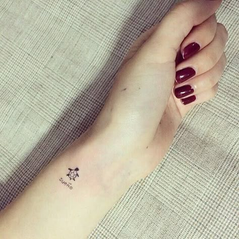 21+Small & Simple Turtle Tattoo Designs | PetPress Turtle Wrist Tattoo, Small Turtle Tattoo, Tortoise Tattoo, A Small Tattoo, Turtle Tattoos, Sea Turtle Tattoo, Son Tattoo, Turtle Tattoo Designs, Omerta Tattoo