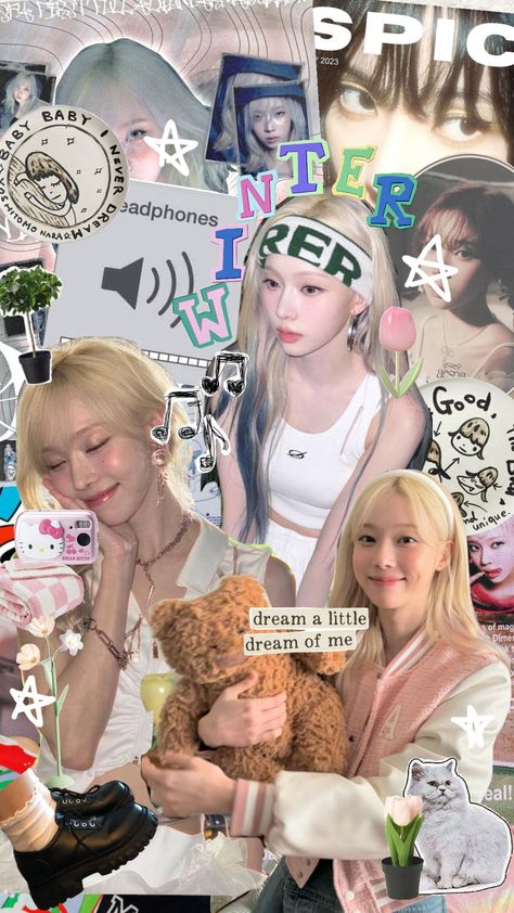 Minjeong🥹🥹 #aespa #aespawinter #scrapbook #vintage #y2k #kpop #kpopcollage #collages K Pop Collage Aesthetic, K Pop Collage, Kpop Photo Edit, Aespa Wallpapers Aesthetic, Kpop Collage Wallpaper, Aespa Y2k, Kpop Scrapbook, Kpop Collage, Y2k Collage