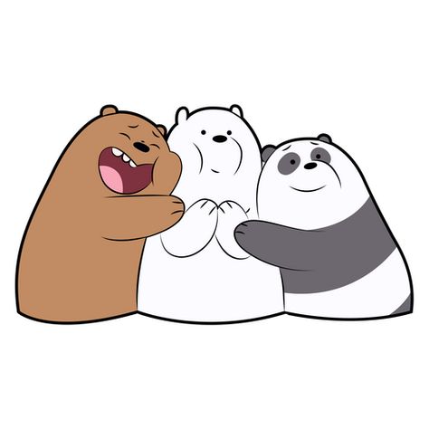 Sticker with 3 brothers bears who are hugging. Rather, Grizz and Panda hugs Ice Bear.. #hugs #cartoon #WeBare Bears Hug Cartoon Friends, Bear Hug Drawing, We Bare Bears Tattoo, Hugs Cartoon, Hug Drawing, We Bare Bears Ice Bear, Bare Bears Ice Bear, We Bear Bears, Knife Sticker