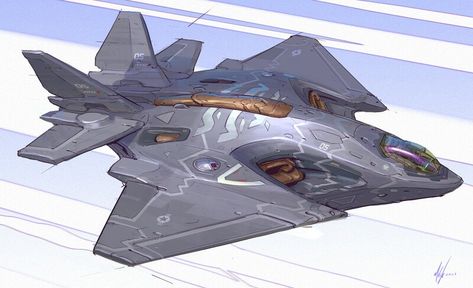 Futuristic Aircraft, Character Props, Jet Design, Aerospace Design, Concept Vehicles Sci Fi, Stealth Aircraft, Space Fighter, Space Ship Concept Art, Starship Design