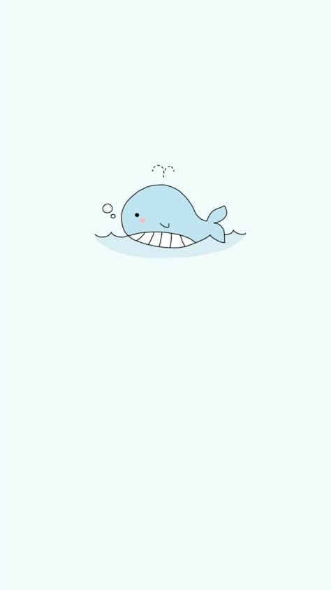 Membentuk Alis, Simplistic Wallpaper, Baby Blue Wallpaper, Cute Mobile Wallpapers, Cute Blue Wallpaper, Cute Whales, Baby Wallpaper, Cute Emoji Wallpaper, Cute Simple Wallpapers