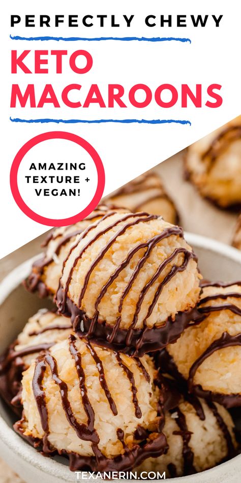 Indulge in these sugar-free keto macaroons, the perfect low-carb sweet treat! Made with coconut, these macaroons are a healthy and delicious way to satisfy your sweet tooth without the guilt. Try this keto coconut macaroons recipe for a satisfying snack that's both tasty and diet-friendly! Keto Macaroons, Keto Coconut Macaroons, Macaroons Recipe, Coconut Macaroons Recipe, Veggie Patties, Keto Cookie Recipes, Quick Easy Vegan, Almond Flour Cookies, Keto Sweets