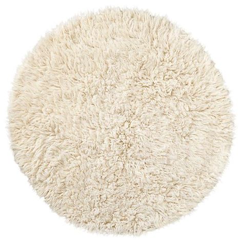 Flokati Flufff Round Rug | Remodelista Flokati Rug, Kids Area Rugs, Rug Round, Land Of Nod, Modern Furniture Stores, Solid Rugs, Artist House, Nursery Rugs, Round Area Rugs