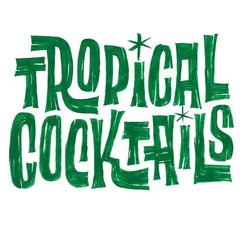 Ivan Castro (@ivancastrolettering) • Instagram photos and videos Ink Typography Design, Typeface Design Typography, Tropical Branding, Type Design Inspiration, Tropical Logo, Tropical Cocktails, Hand Lettering Styles, Graffiti Lettering Fonts, Hand Lettering Inspiration