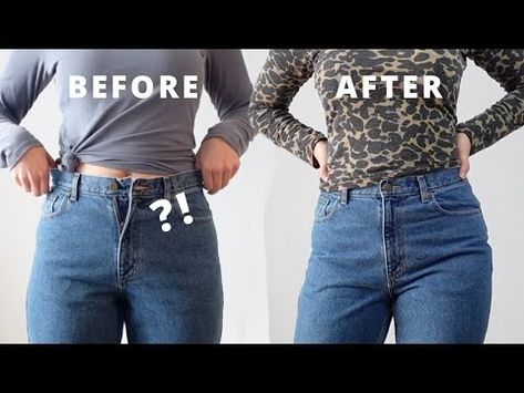 How to Make Jeans Waist BIGGER! Easy Jeans Alteration for Perfect Fit - YouTube Add Fabric To Jeans Waist, How To Make My Jeans Fit My Waist, Jeans Too Small In Waist, Letting Out Jeans Waist, How To Make The Waist Bigger On Jeans, Let Out Jeans Waist, How To Let Out Jeans Waist, How To Fix Jeans That Are Too Small Fit, Jeans Fitting Diy