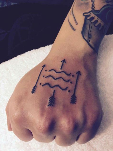 Water Protector tat  #NoDAPL #MiniWiconi #WATERISLIFE Indian Tattoo Ideas, Finnish Tattoo, Panda Tattoo Design, Cherokee Indian Tattoos, Cherokee Tattoos, Cherokee Symbols, Indian Tattoo Design, Warrior Tattoo Sleeve, Indian Tattoos