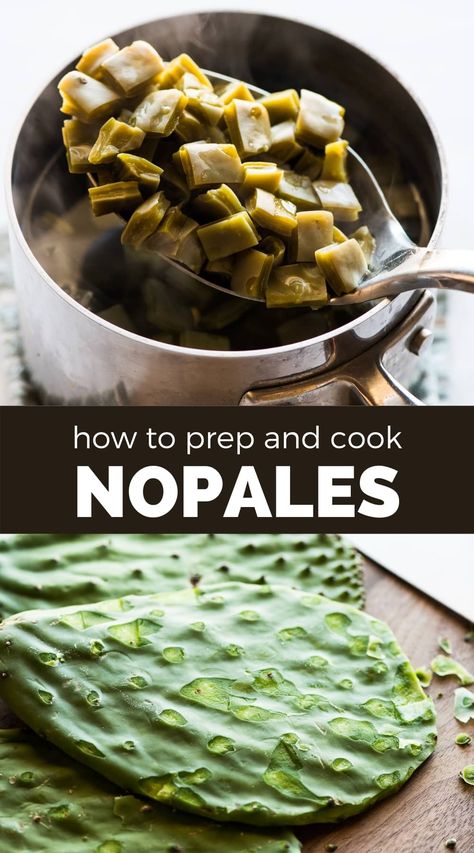 How To Cook Nopales, Nopalitos Recipe, Nopales Recipe, Cactus Recipe, Mexican Ingredients, Isabel Eats, Mexican Side Dishes, Spanish Cuisine, Quick Appetizers