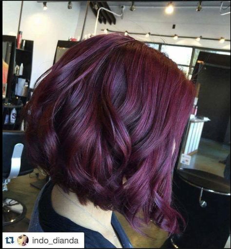 Hair Purple Highlights, Eggplant Colored Hair, Long Hair Purple, Deep Plum Hair, Pelo Color Vino, Purple Hair Color Ideas, Purple Hair Color, Hair Color Plum, Plum Hair