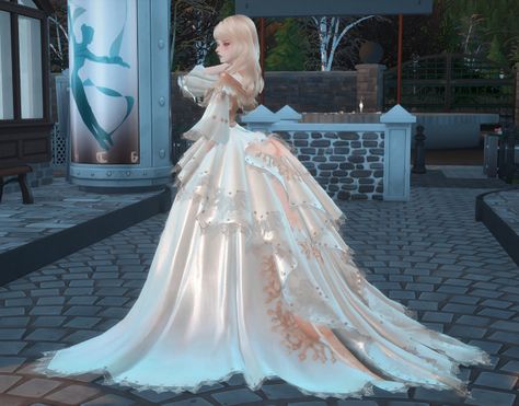 Roli Cannoli CC Findz Corner — yaya-maya-sims: [maya]-YS-Chant of divine... Sims 4 Cc Dress, Cc Dress, Sims 4 Wedding Dress, Divine Consciousness, Royal Clothes, Pelo Sims, Free Sims 4, Casas The Sims 4, Sims 4 Dresses