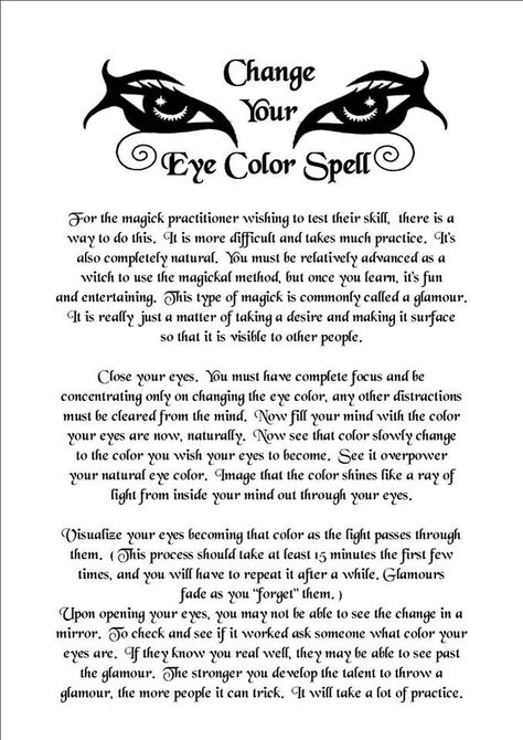 Erase Memory Spell, Change Eye Color Spell, 1 Word Spells, Verbal Spells Witchcraft, Spell To Change Eye Color, Wake Up Spell, Spells For Other People, Spell To Teach Someone A Lesson, Remove 3rd Party Spell