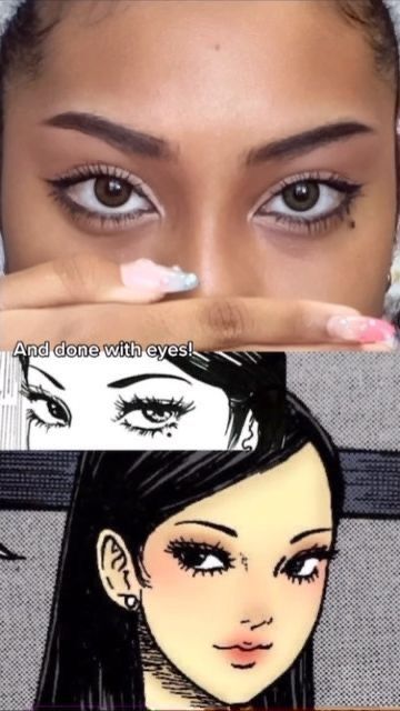 Anime Eyebrows Makeup, Tomie Makeup, Anime Makeup, Doll Eye Makeup, Swag Makeup, Regular Show, Makeup Tut, Ethereal Makeup, Grooming Tips