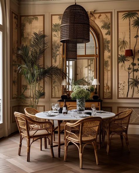 Q’Rated Edition Interior (@qratededition) • Instagram photos and videos British Colonial Dining Room, British Colonial Dining, Tropical British Colonial Interiors, British Colonial Interior Design, British Colonial Interiors, Tropical Dining Room, Tropical British Colonial, Colonial Dining Room, Sunroom Dining