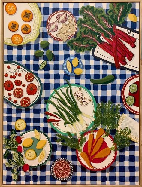 Painting Of Food On Table, Still Life Wall Art, Table Still Life Painting, Food Painting Aesthetic, Food Still Life Painting, Abstract Food Art, Food Painting Acrylic, Still Life Painting Ideas, Acrylic Painting Food