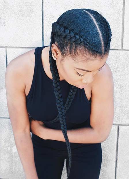 cornrow-braids-for-black-women Braids For Black Women Cornrows, 2 Cornrow Braids, Black Women Cornrows, Cornrow Designs, Women Cornrows, Corn Rows, Cornrows Braids For Black Women, Cornrow Braids, Braids For Black