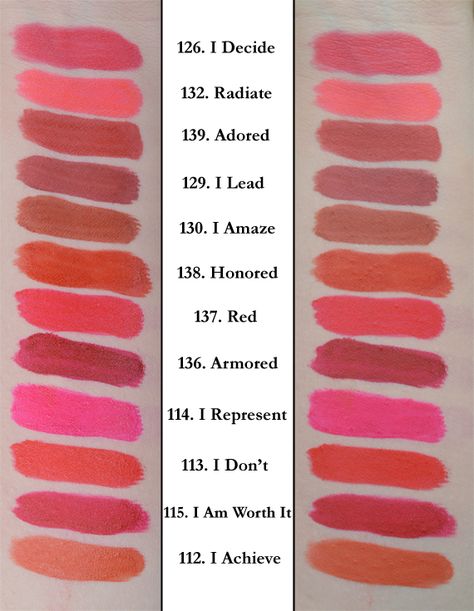 L’Oreal Signature Rouge New Shades – Parisian Sunset + EmpoweRED | Miss Amy May Loreal Rouge Signature, Lip Liner Drugstore, Olive Skin Lipstick, Best Lipstick Brand, Drugstore Lipgloss, Liquid Lipstick Swatches, Mac Lipstick Shades, Drugstore Lips, Drugstore Lipstick