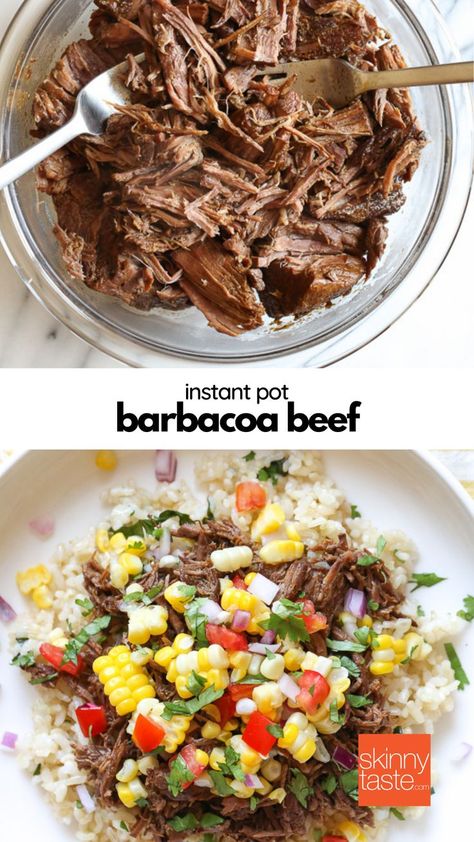 Instant Pot Barbacoa Beef (Pressure Cooker) Best Barbacoa Recipe, Instant Pot Barbacoa Beef, Spicy Shredded Beef, Instant Pot Barbacoa, Barbacoa Recipe, Pulled Beef, Beef Kabobs, Barbacoa Beef, Beef Bowls