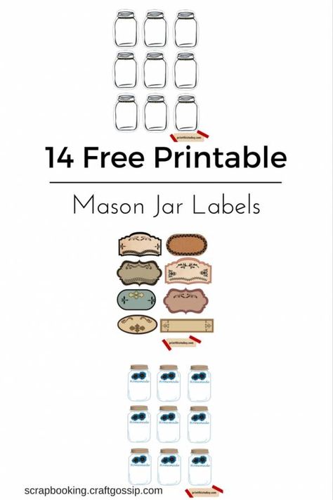 14 Free Printable Mason Jar Labels Mason Jar Labels Printable Free Editable, Spice Jar Labels Printable Free Editable, Jam Jar Labels Printable, Ball Jar Labels, Mason Jar Printables, Jam Jar Labels, Mason Jar Stickers, Mason Jar Tags, Canning Jar Labels