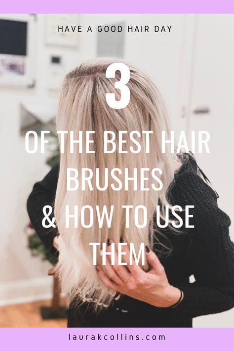 What type of brush do you use? It may be causing breakage! Click to see what I recommend and the best way to detangle your hair! #hair #hairbrush #hairbrushes #brush #brushing #hairhacks #hairtips #tips #tipsandtricks Best Brush For Hair Growth, Best Hairbrush For Fine Hair, Best Brush For Fine Hair, Best Brushes For Hair, Brush For Wavy Hair, Best Hairbrush, Best Round Brush, Blow Dry Hair Straight, Types Of Hair Brushes