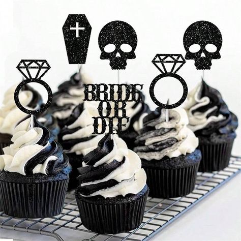 24Pcs Bachelorette Bride Or Die Cupcake Toppers, Gothic Cupcake Toppers Glitter Bachelorette Party Decoration Cross Tombstone Skeleton Cupcake Toppers For Wedding Engagement Bridal Shower for Sale Australia| New Collection Online| SHEIN Australia Gothic Bachelorette Party, Cross Tombstone, Glitter Bachelorette Party, Glitter Bachelorette, Bachelorette Party Decoration, Engagement Cupcakes, Bride Or Die, Party Cupcakes, Cupcake Decorating