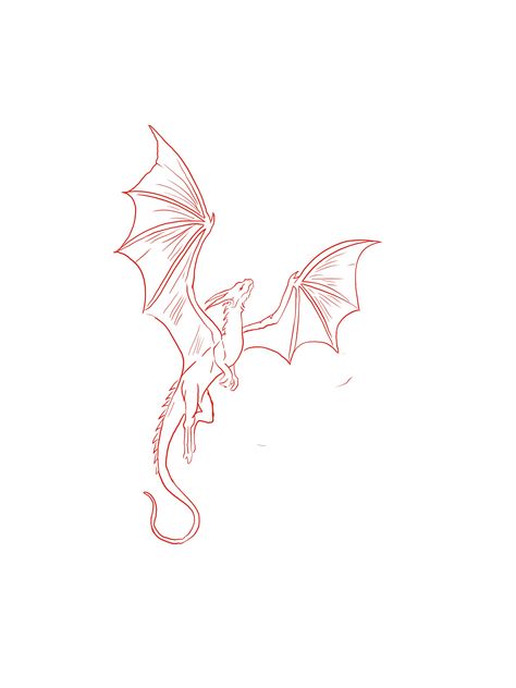 Dragon Tattoo Drawing Design, Line Work Dragon Tattoo, Dragons Outline, Fine Line Tattoo Dragon, Dragon Flying Tattoo, Small Tattoos Dragon, Dragon Sketch Tattoo, Fineline Dragon Tattoo, Flying Dragon Tattoo