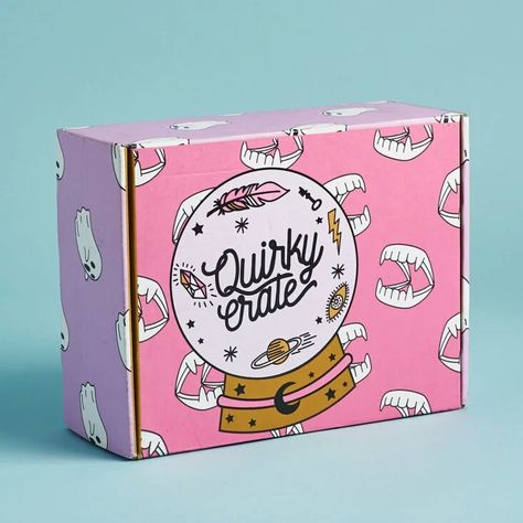 For $34.99 plus shipping Quirky Crate delivers a “box of awesome” to your doorstep each month. You can expect 5-8 eccentric accessories, cute stationery and stickers, fun household items, and pretty much anything they can find that will bring a smile to your face! Eccentric Accessories, Quirky Packaging, Maximalism Design, Magic Pillow, Packaging Idea, Baking Logo, Cat Cookies, Juice Box, Accessories Cute