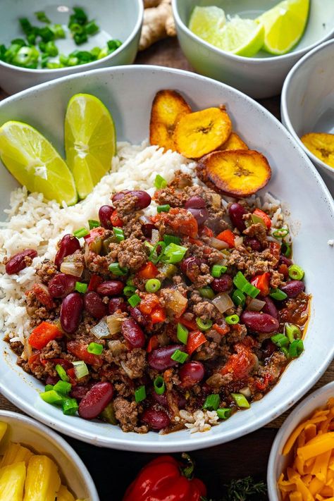 Jamaican Jerk Beef and Bean Chili Jerk Beef, Beef And Bean Chili, Jerk Recipe, Jamaican Jerk Seasoning, Closet Cooking, Basic Cooking, Beef Jerky Recipes, Jamaican Dishes, 2024 Recipes