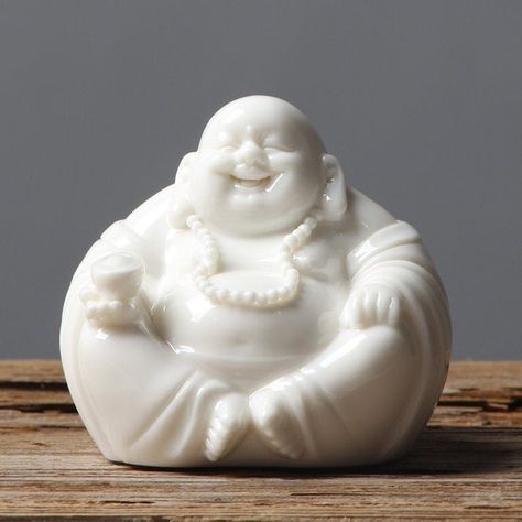 Laughing Buddha Statue, Spiritual Religion, Buddha Decor, Buddha Figures, Pot Belly, Meditation Area, Bald Man, Laughing Buddha, Spiritual Gifts