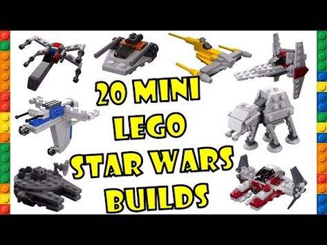 Lego Star Wars Mini Builds, Lego Star Wars Micro Builds, Lego Star Wars Mini, Micro Lego, Diy Step By Step, Tie Fighter, Star Destroyer, X Wing, Lego Ideas