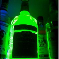 You can use an old whiskey or wine bottle, fill it up with water, and put a highlighter cartridge in it, it lights up forever!! Unique lighting people!! Homemade Glow Sticks, Old Bottles, Glow Sticks, Unique Lighting, Bottle Crafts, Holidays Halloween, Halloween Crafts, Halloween Fun, Highlighter