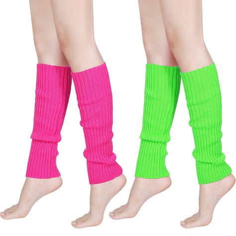 80s Women, Knit Leg Warmers, Party Accessories, Leg Warmers, Neon, For Free, Free Shipping, Red