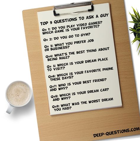 Top 9 Questions to ask a guy Questions To Ask A Guy, Deep Questions To Ask, His Personality, Deep Questions, Playing Video Games, Questions To Ask, Read More, Dreaming Of You, Good Things